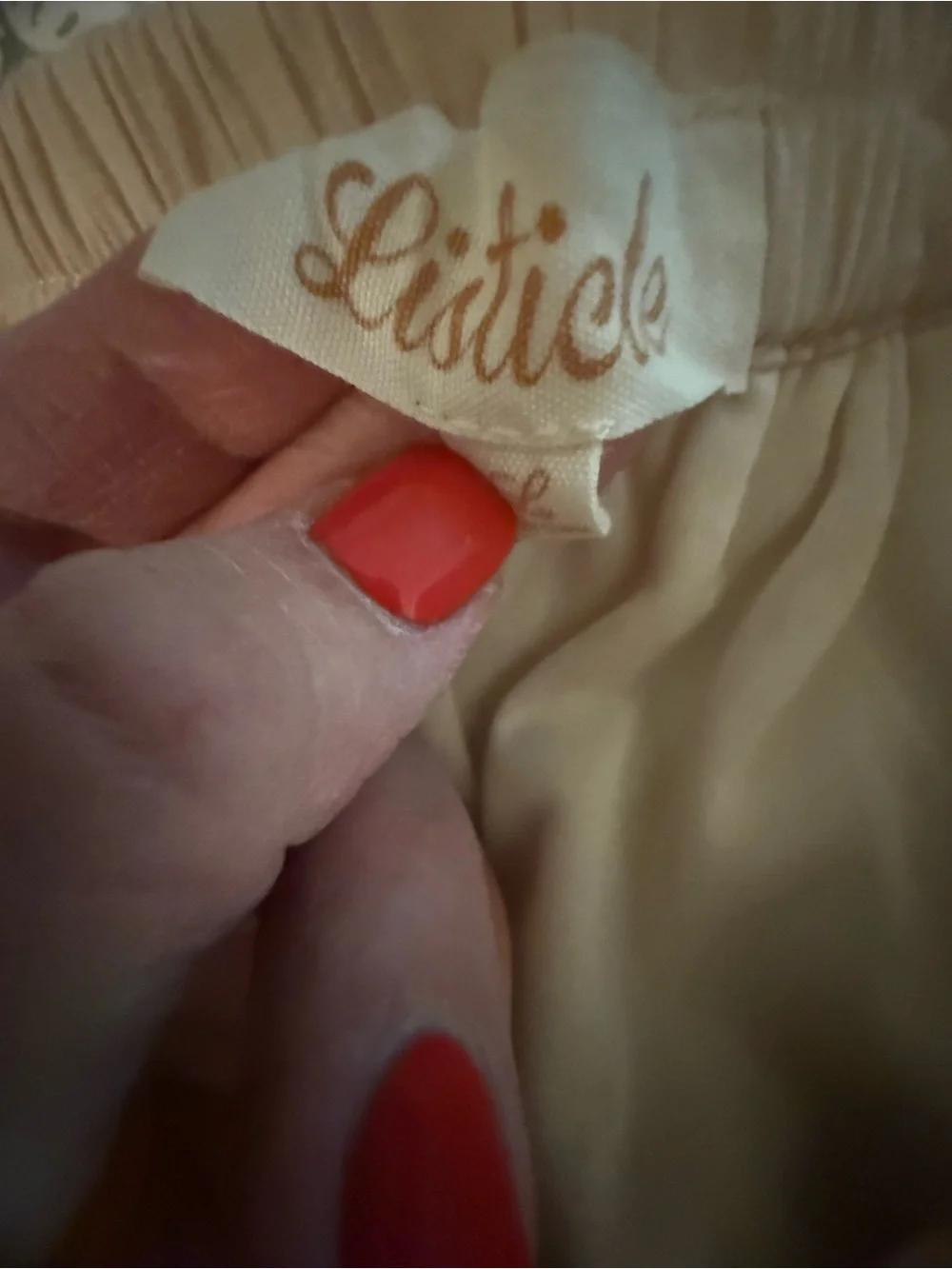 Listicle Cream  Skirt with Fluted Tiers - Picture 6 of 7